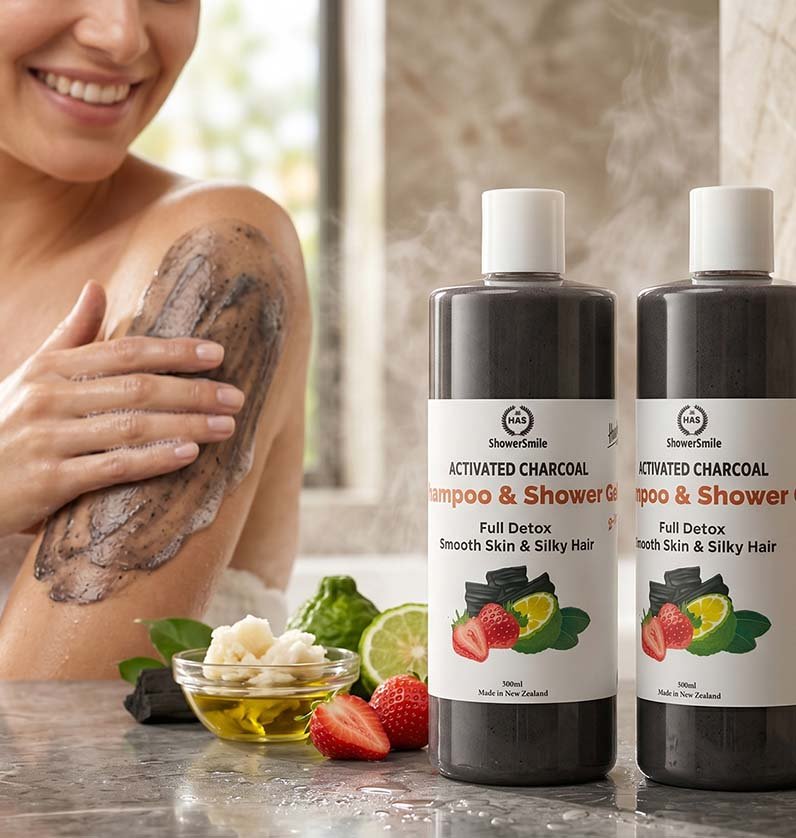 ShowerSmile Activated Charcoal 2in1